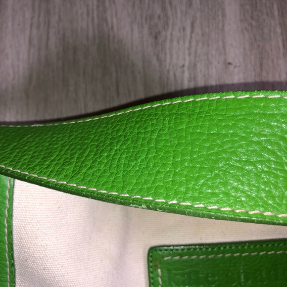 Kate Spade Canvas & Kelly Green Boho Purse - Picture 7 of 11